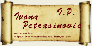 Ivona Petrašinović vizit kartica